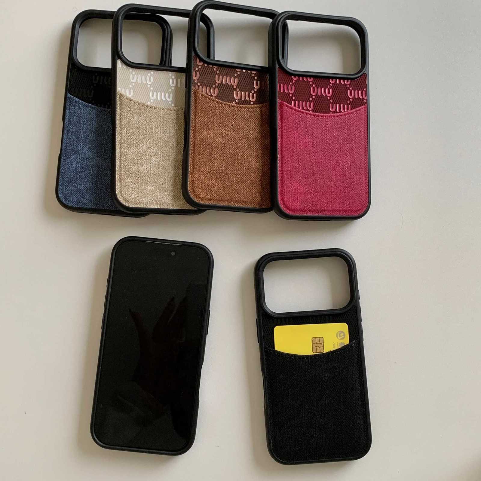 iPhone 17 pro Max Black Border Denim Phone Case - iPhone 16 pro Protective Cover with Coin Purse And Card Bag for 15/14 C251209