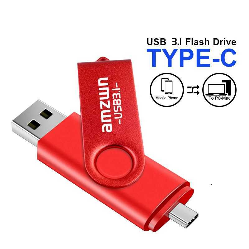 Metal OTG 2 IN 1 Type C pen drive 128GB usb memory stick 256GB 32GB 64GB 128GB cle USB31 flash drive memoria usb C251209