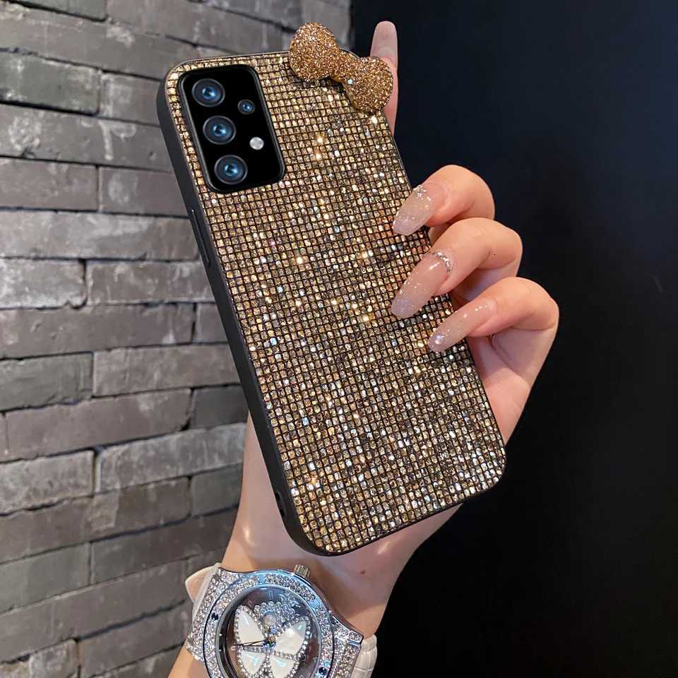 Luxury Shiny 3D Diamond Bowknot Bling Phone Case For Galaxy A14 A15 A16 A35 A36 S25 S24 S23 S22 Plus FE tra Soft Shell C251209