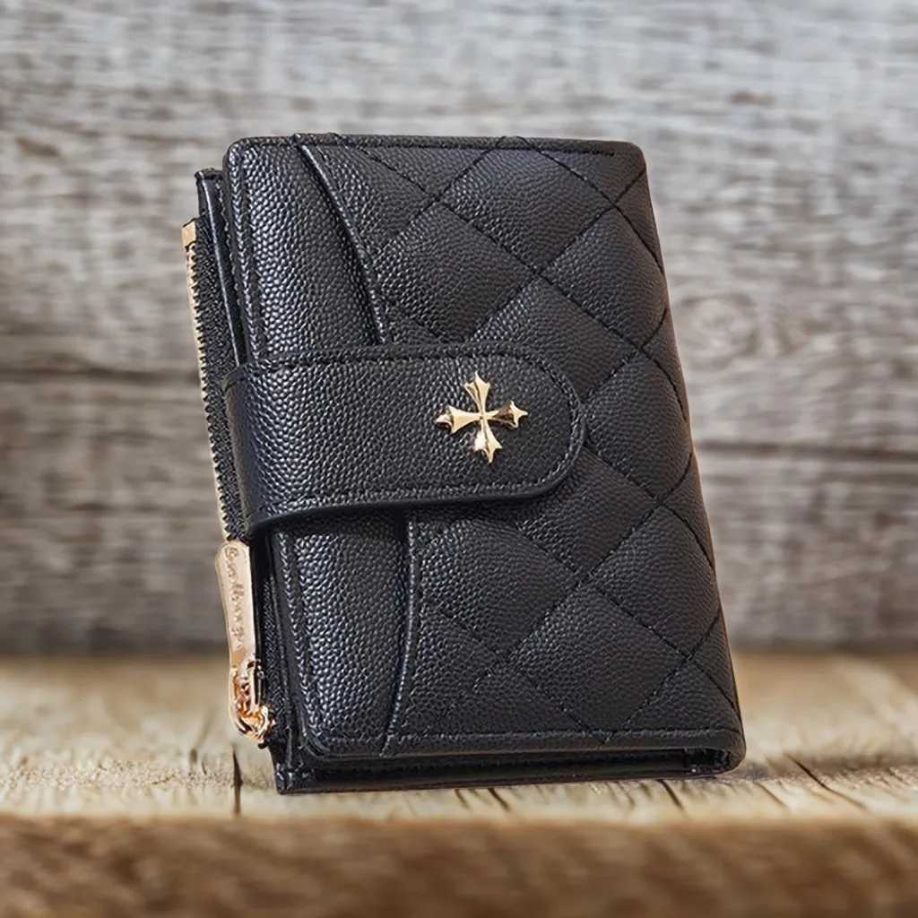 Mini Zip Wallet for Women Gift PU Multifunctional Travel Purse Slim RFID-Free Card Case