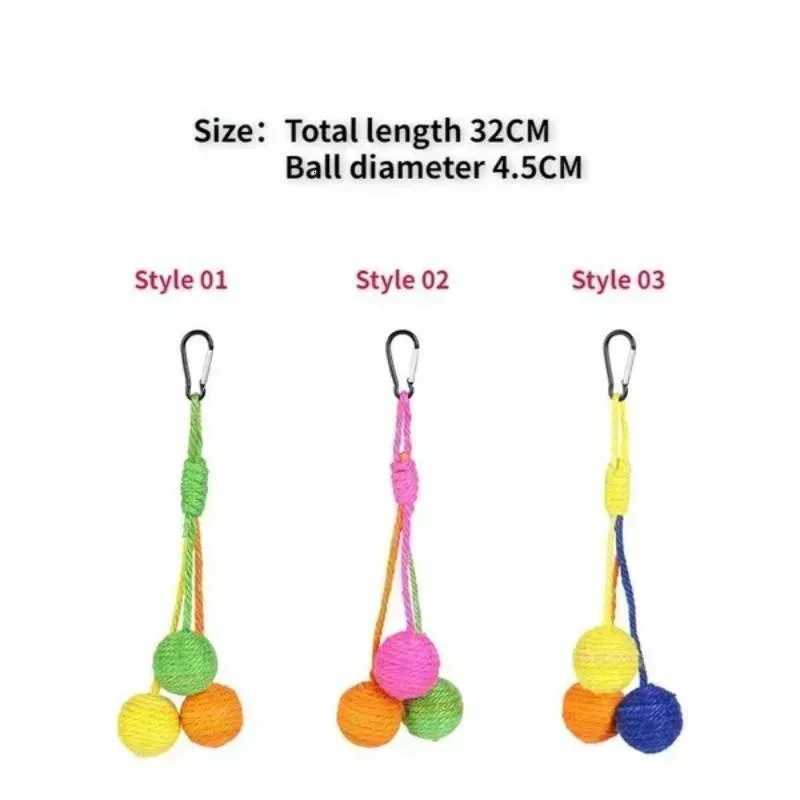 Pet Toy Cat Scratch Toy Cat Hanging Sisal Ball Built-in Bell Interactive Toy Pet Supplies cat toys pet products M251209