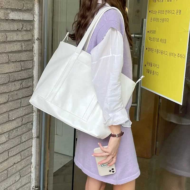 Soft PU Leather wen handbag Large Capacity Ladies Shopping Shoder Bag Casual big Tote fem Hand bag green bolsas Y251209