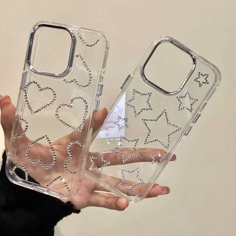 New Fashion 3D Bling Rhinestone Love Phone Case For iPhone 17 16 15 14 13 12 Pro Max 16 15 14 Plus Aesthetics Clear Shell C251209
