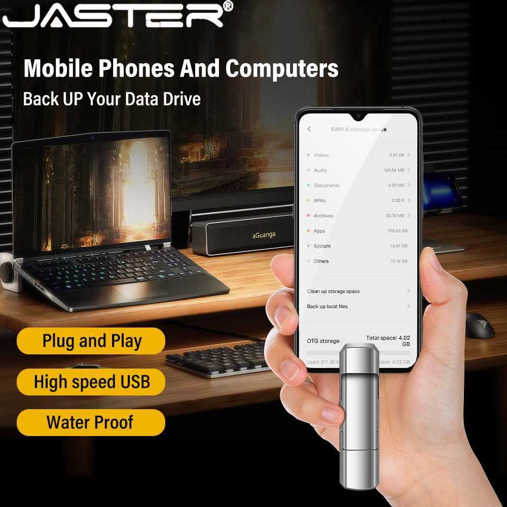 JASTER New TYPE-C 20 pen drive 128GB 64GB stylish metal USB flash drive 32GB 16GB memory stick business gift USB flash drive C251209