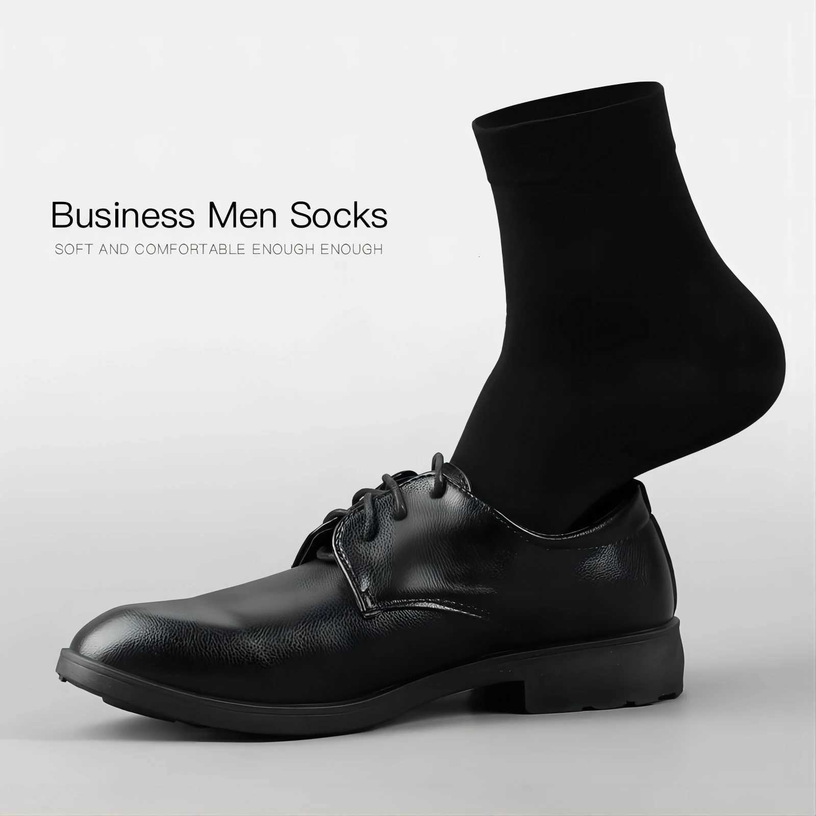 5 Pairs Solid Color High-Quality Men Soft Breathable Antibacterial Black White Gray Comfortable Sports Business Mens SocksT251209