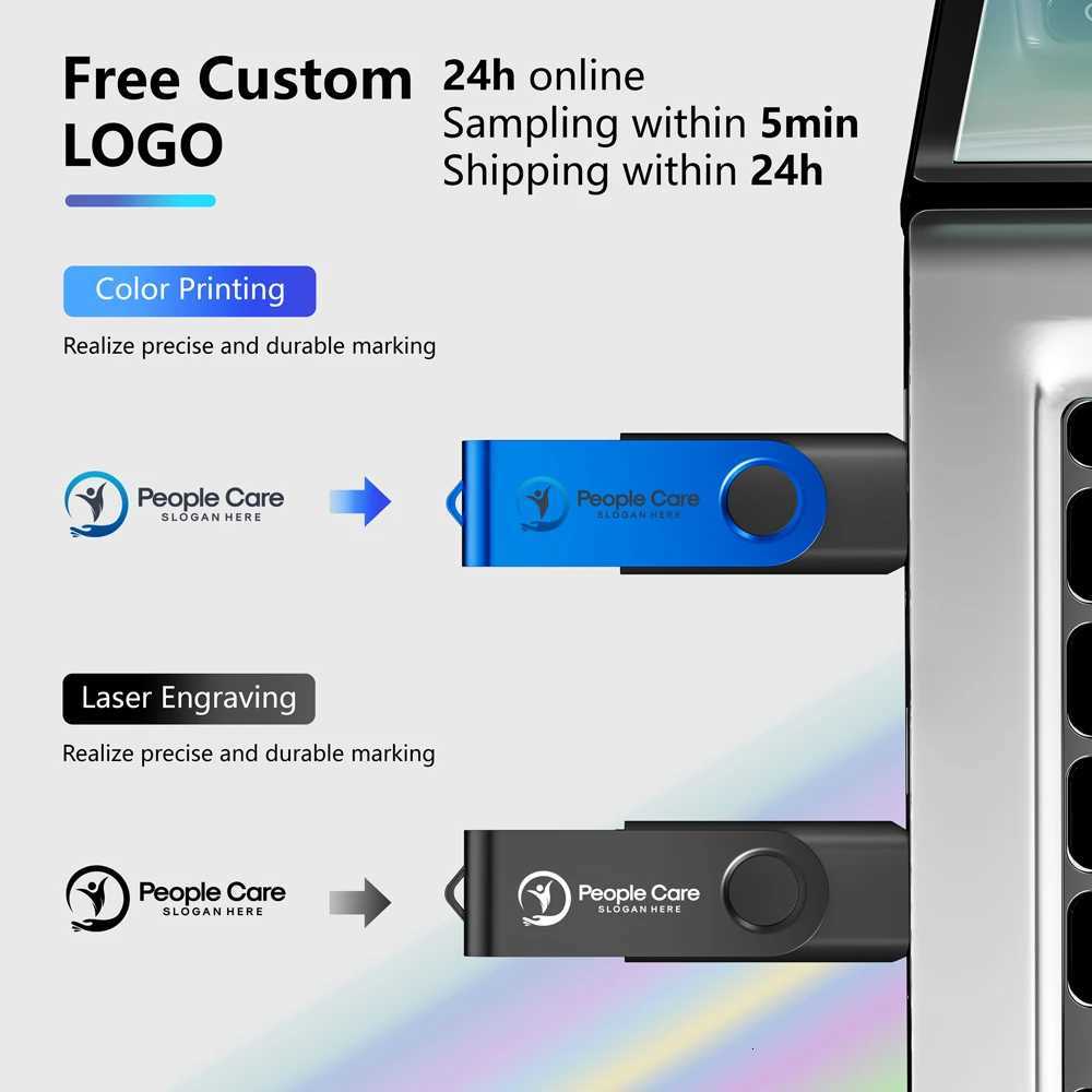 2 IN 1 TYPE-C USB Flash Drive 16GB Key Chain Pen Drive USB Stick 64GB High Speed Pendrive for Mobile Phone 32GB 8GB 4GB C251209