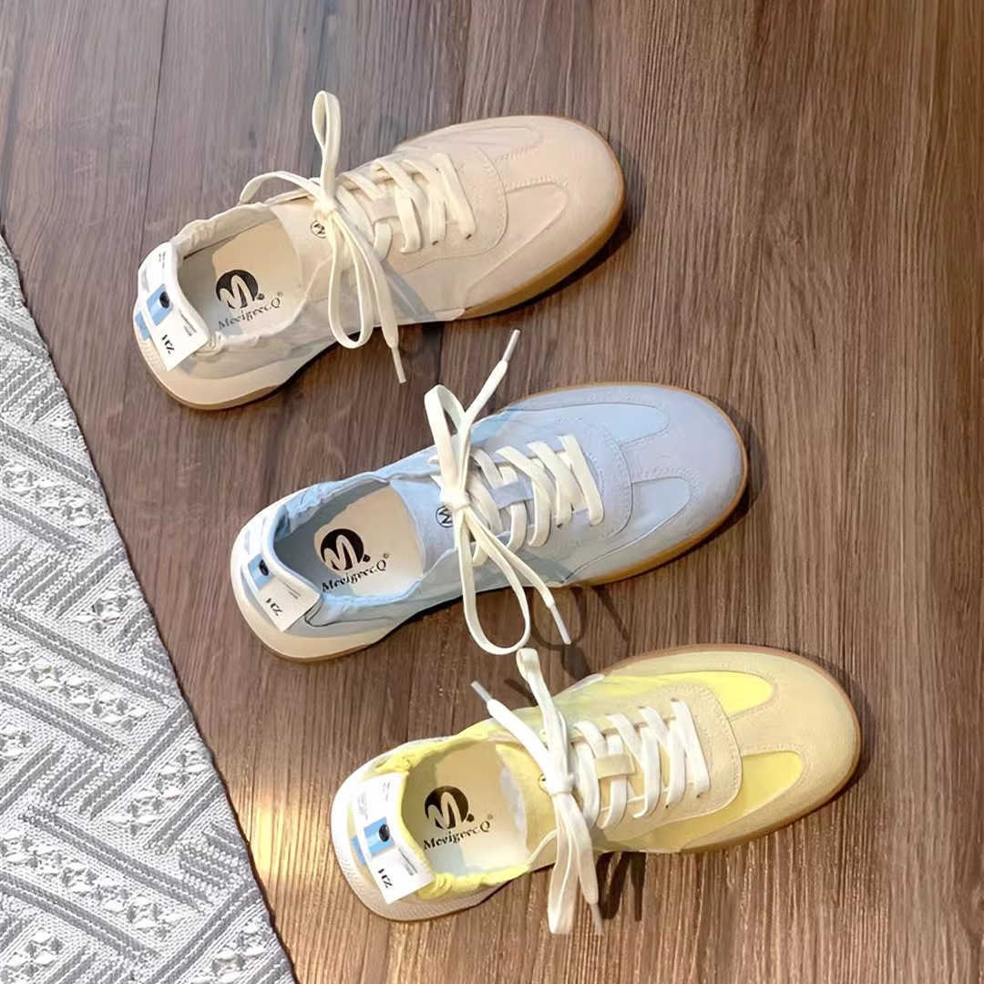 Summer thin breathable fairy style super soft versatile casual white egg roll shoes for women, also known as Agan shoes or ballet flats. X251209