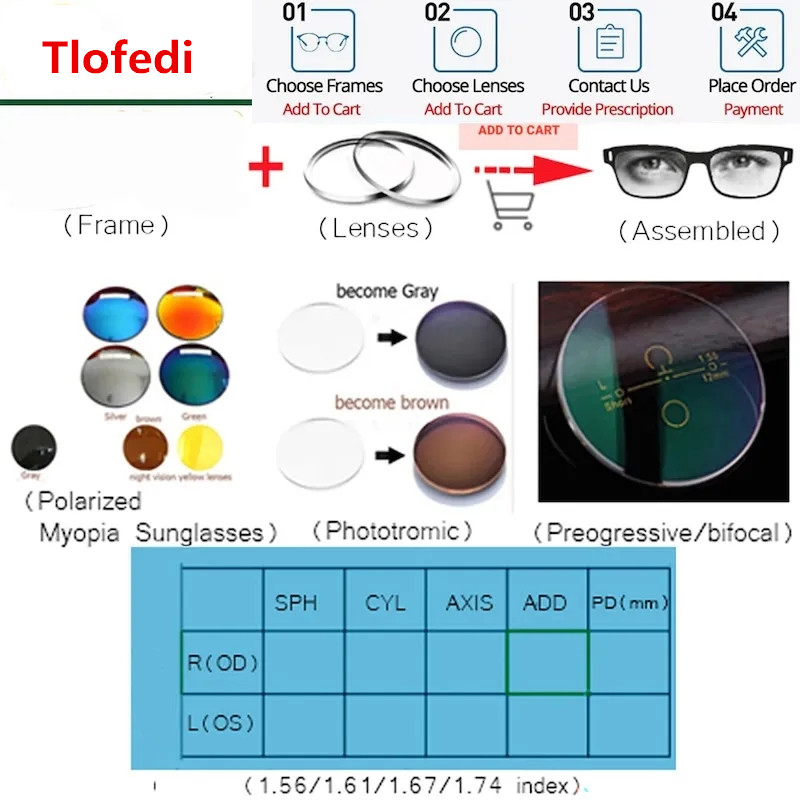 Customized Eyeglass Precription Link For Prescription Lenses Or Logo Frame Glasses Special Require Customized sunglasses