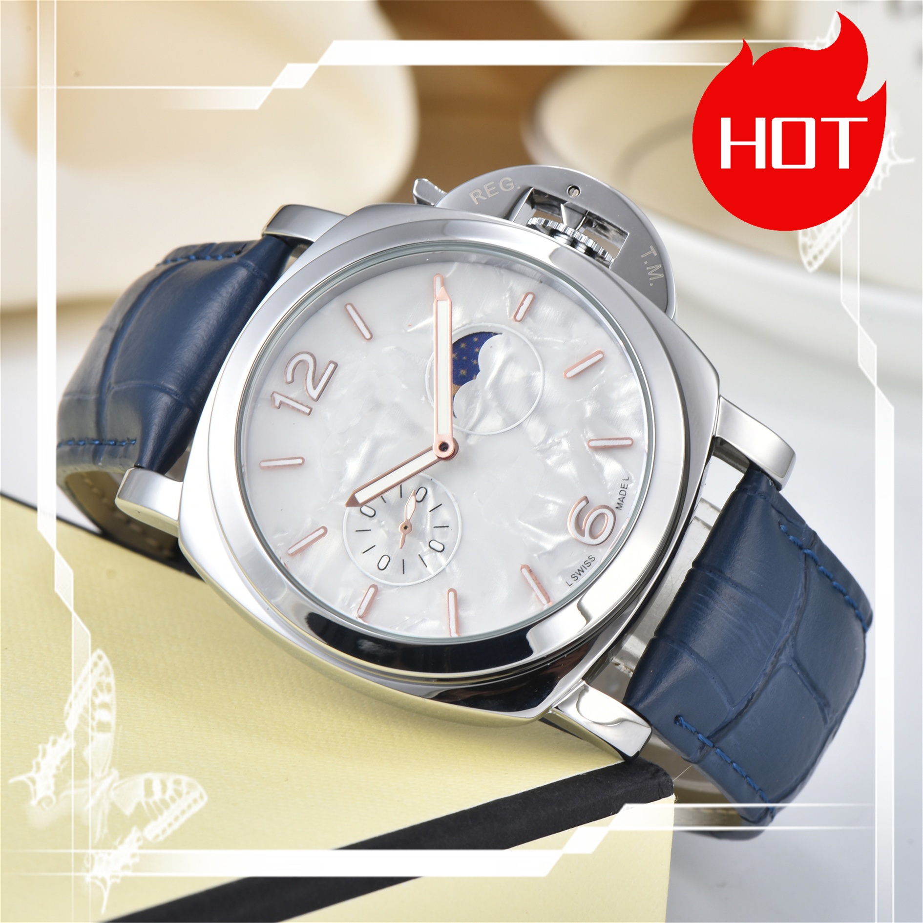 Luxury designer mens PANERAIity LUMINORity watches Quartz automatic movement WATCH stainless steel luminous gifts men Wristwatches #822