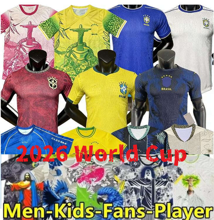 2026 World Cup ENDRICK CASEMIRO BrAZiLs Soccer Jerseys RICHARLISON Camiseta RAPHINHA PAQUETA VINI JR RODRYGO Brasil Maillots Football Shirt 26 27 Men Kids Uniform