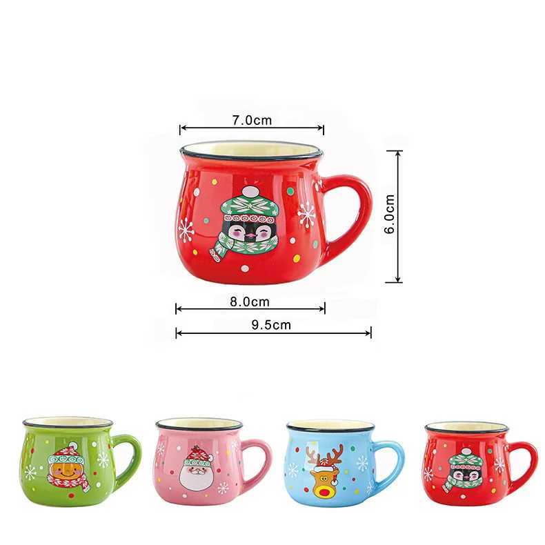 Ceramic Christmas Mousse g Cartoon Santa Cup Coffee Cup for Off He Baking Dessert Breakfast Milk g for Kids Xmas Gift H251209