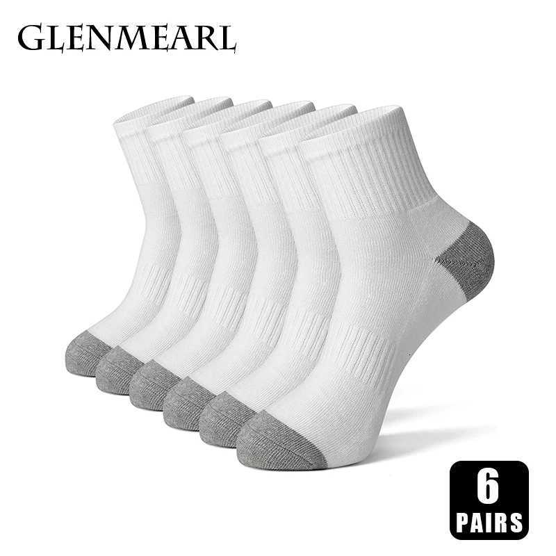 6 Pairs Cotton Socks for Men Middle Tube Summer Sport Thin High Quality Casual Socks Breathable Running Solid Color Women SocksT251209