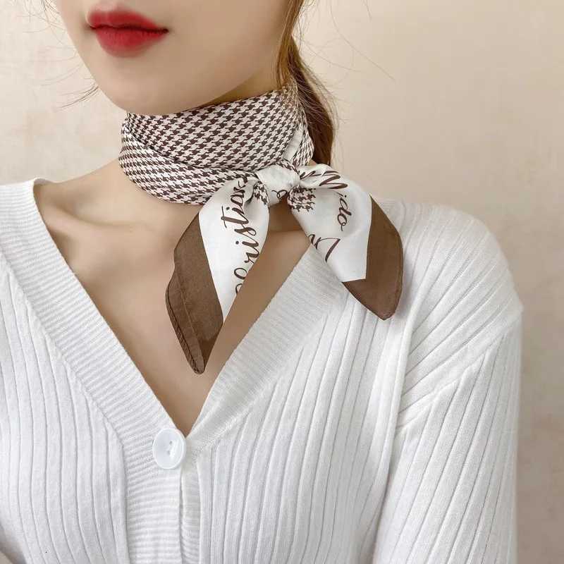 Luxury Luxury Printing Silk Square Scarf Women Neck Hair Tie Band Beach Hijab Kerchief Head Headbands Bandana Female Foulard 70cm Y251208