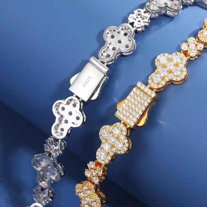 New Luxury Design 925 Sterling Silver Rust Proof Iced Out Moissanite Cross Necklace Hip Hop Jewelry for Men