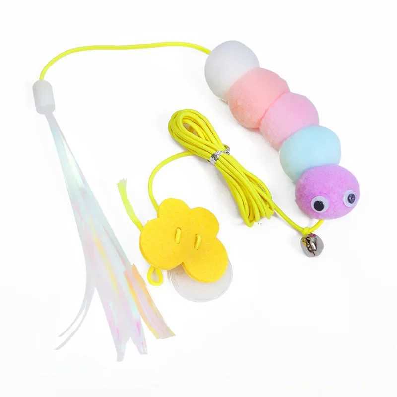 Cat Toys Interactive Adjustable Pet Bite Resistant Rope Hanging Door Swing Funny Cat Stick Pet Toys Products Kitten Supplies M251209