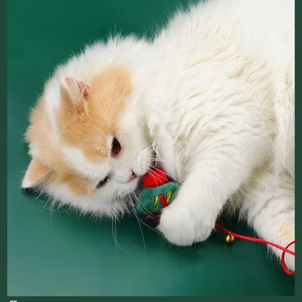 Cat Toys Cats Teasing Sticks Christmas Cute Cat Stick Santa Claus Elk Pet Toys Enjoy Yourself Soothing Cat Supplies Christmas M251209