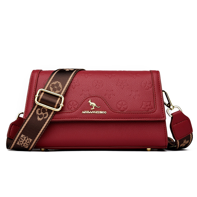 New Design Cross-border Women's Bag 2025 Korean Style Fashionable and Simple Hand-held embossed crossbody Bag Soft Leather Shoulder Bag free ship