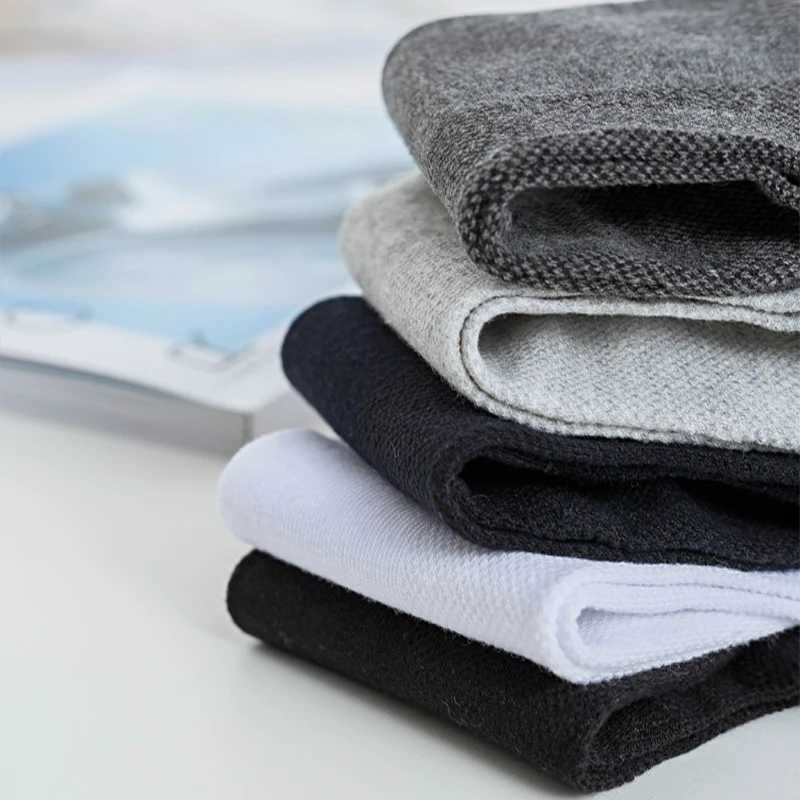 5Pairs Men Mesh Socks Organic Cotton Breathable Black White Business Sock Casual Athletic Spring Summer for Male Size EUR38-45T251209