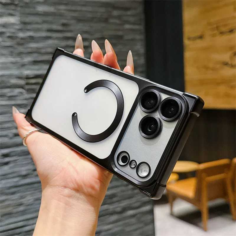 Camera Window Protection Magnetic Case For iPhone 17 Air 16 14 15 Plus 13 Pro Max For Plating Matte Soft TPU Back Cover C251209