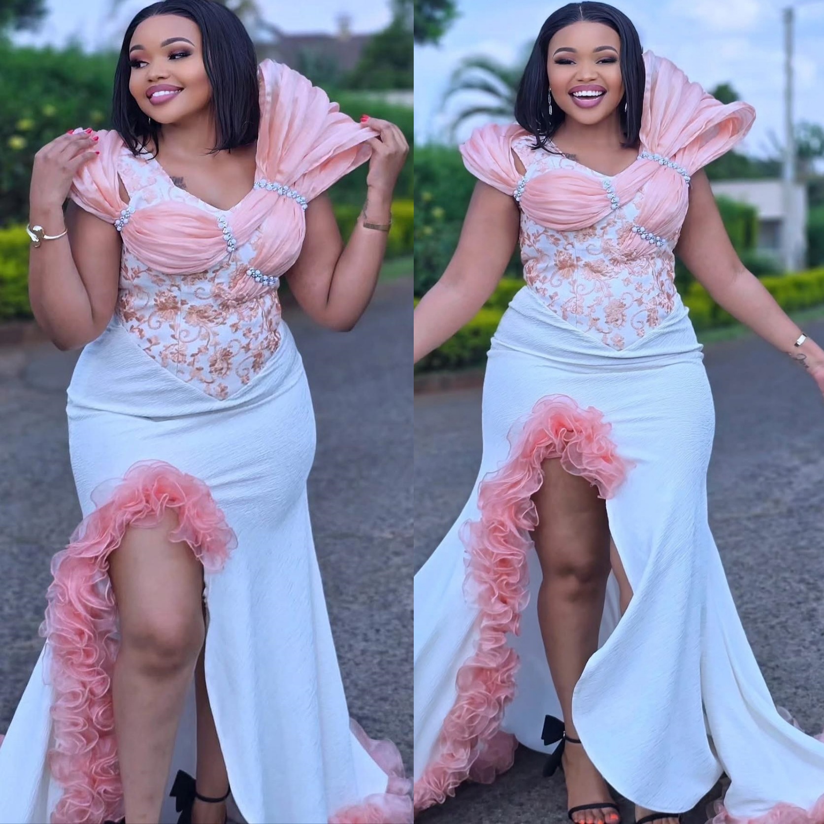 Aso Ebi White Mermaid Prom Dresses 2026 High Split Satin Stylish Evening Formal Party Second Birthday Engagement Gowns Plus Size Dress For Special Occ