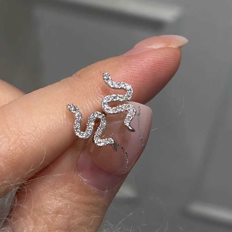 Anziw D Moissanite Stud for Women Men 925 Silver Trendy Personality Snake Earrings 2025 New Fine Jewelry Certified Gift K251209 H260202