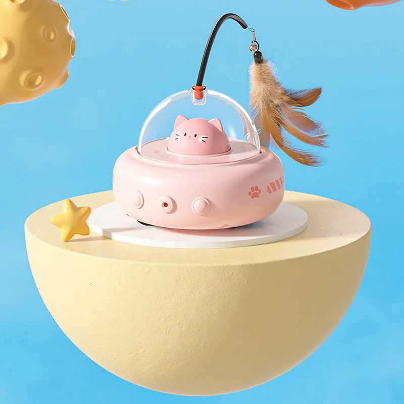 Electric Cat Interactive With Feather Cat Teaser Wand Rechargeable Sensing Pet Toys Replaceable Feather Interactive Supplies M251209