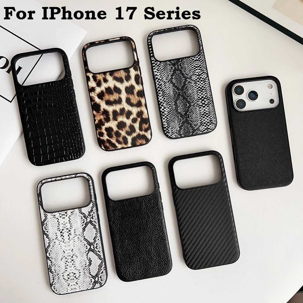 High End Business Sle Minimalist Leather Phone Case for IPhone 17 Pro Max 17Air 16 15 14 13 Mon Silicone Protective Cover Bla C251209