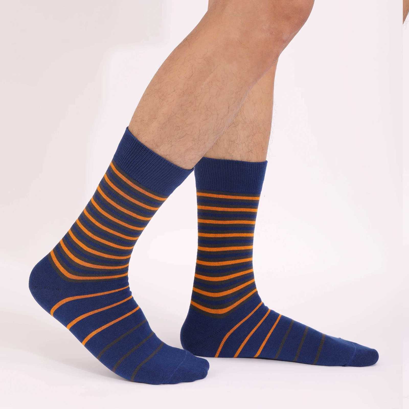 5Pairs Mens Fun Dress Socks Pattern Funny Socks Pack Colorful Striped Combed Cotton Novelty SocksCool Breathable Casual SocksT251209