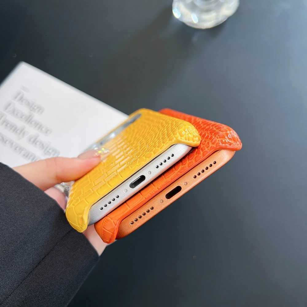 Crocodile Patter PU Leather Glossy Case For iPhone 17 Prax 16 15 14 Plus 13 12 11 Pro Max Luxury Frameless Cover C251209