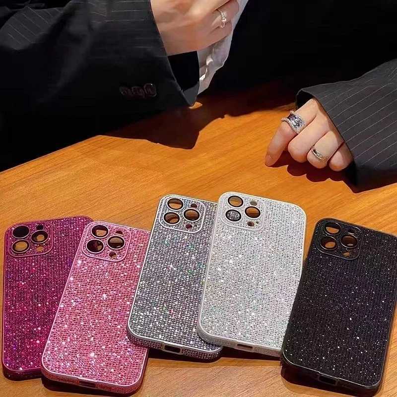 Luxury Jewelled Glitter Phone Case For iPhone 11 12 13 14 15 Pro Max Plus Electroplated Bumper Clear Shockproof Cover C251209