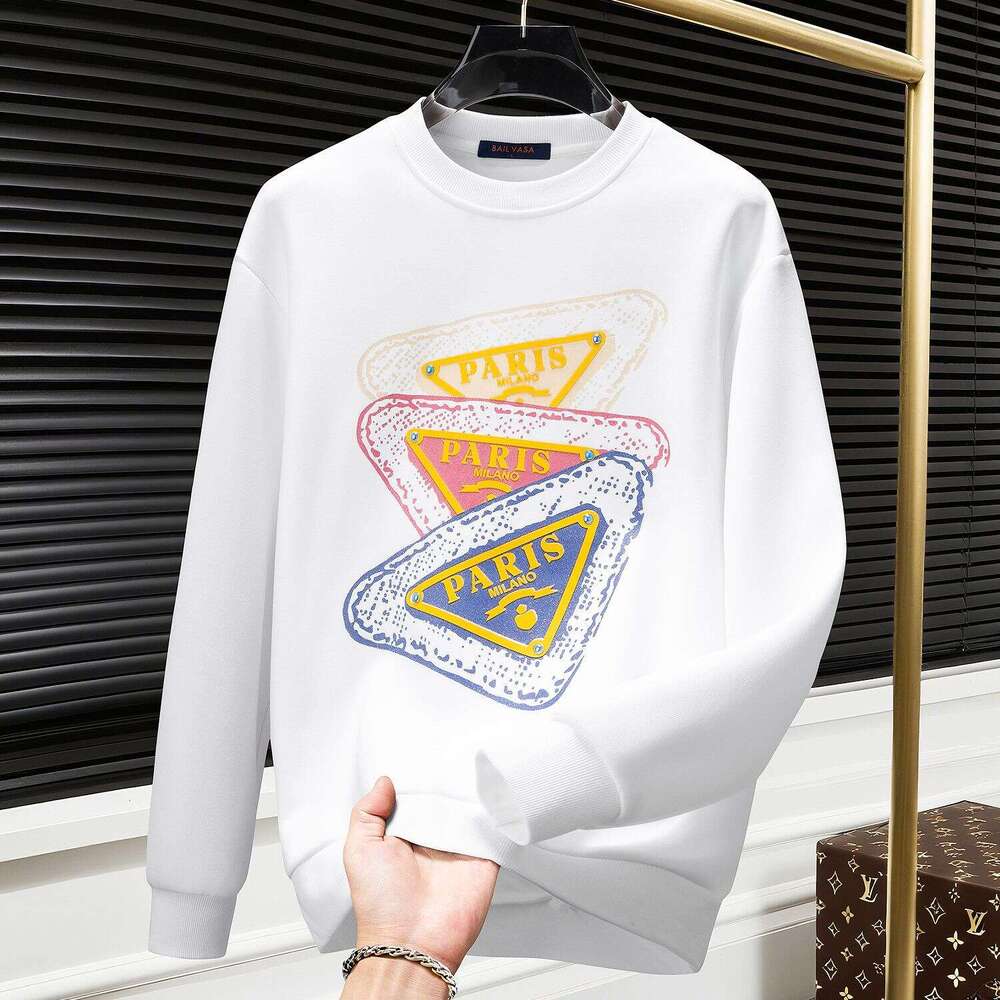 European Brand Printed Light Luxury High-End Youth 2025 New Spring Autumn Round Neck Versatile Fashion Top Sweatshirt