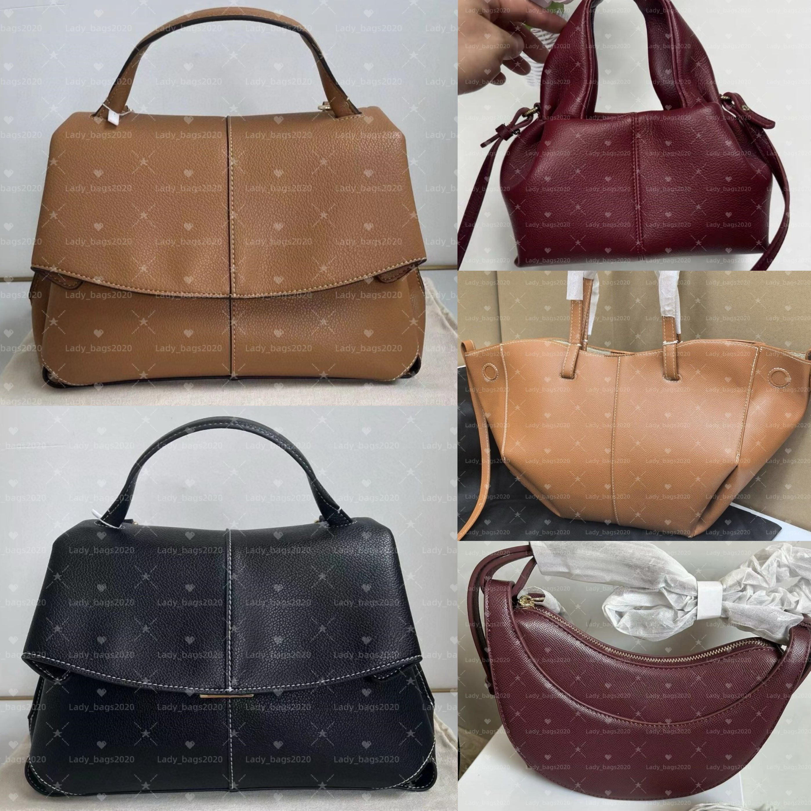 Mokki Bag Paris Cyme Tote Tonca Bags Textured 5A Full Grain Tonca Dix Half Moon Cognac Numero Leather Luxury Designer Crossbody Women Hobo Handbags Shoulder Purse New