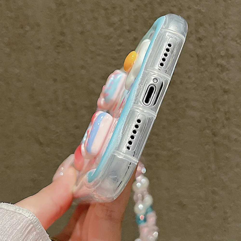 Cute 3D Pig Bracelet Wrist Chain Lanyard Clear Soft Phone Case For iPhone 17 16 13 14 15 Pro Max 11 12 XR XS X 7 8 Plus SE Cover C251209