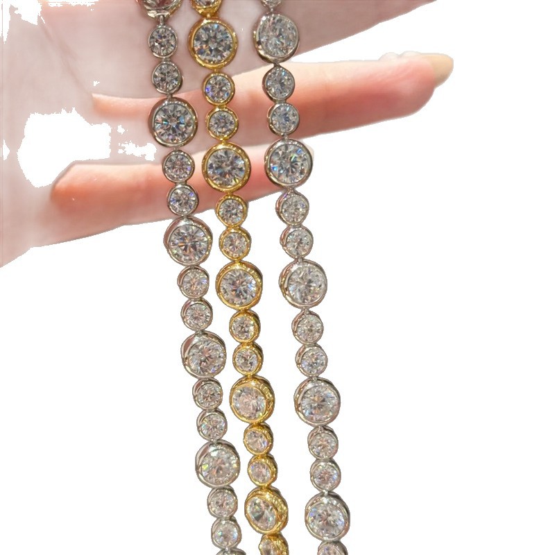 Korean Style New Super Shiny Zircon Round Casual Fashion Niche Bracelet Light Luxury High-end Elegant Women's Jewelry - view 6