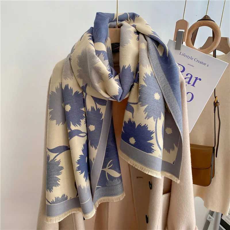Luxury Air-conditioning Shawl for Women in Autumn and Winter Office Nap Knitted Blanket Imitation Cashmere Tassel Mid-length Warm Scarf Y251208