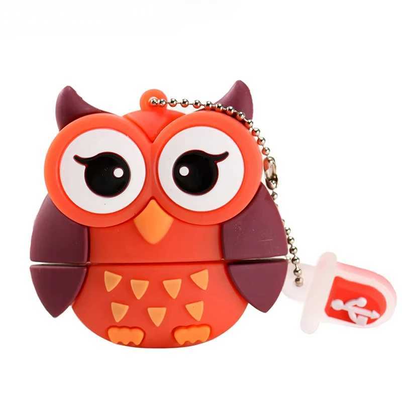 Cute Cartoon Penguin Cat Owl 64GB USB Flash Drive 8GB 16GB 32GB Lion Pendrive USB 20 Memory Stick Dinosaur Pen Drive C251209