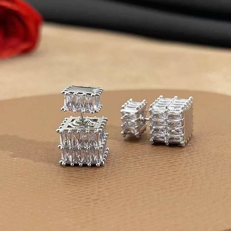 High-quality High-End Zircon Vintage Fashion Jewelry Women Cubic Square Earrings womens Light Luxury Style Earrings Girl Gifts J251208