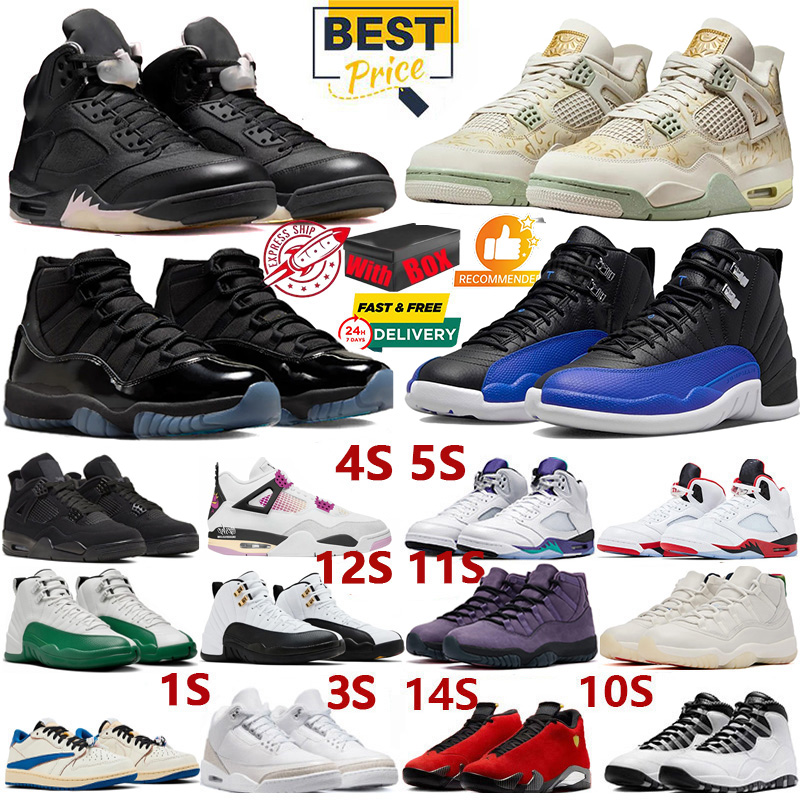 with box Basketball Shoes 4s Cozy Girl Blue Chill 5s Fire Red Black Particle Rose 3s Pure Money 12s pink Blue taxi 11s Inner Beast Pearl 10s Steel 8s Aqua 1S sail Sneakers