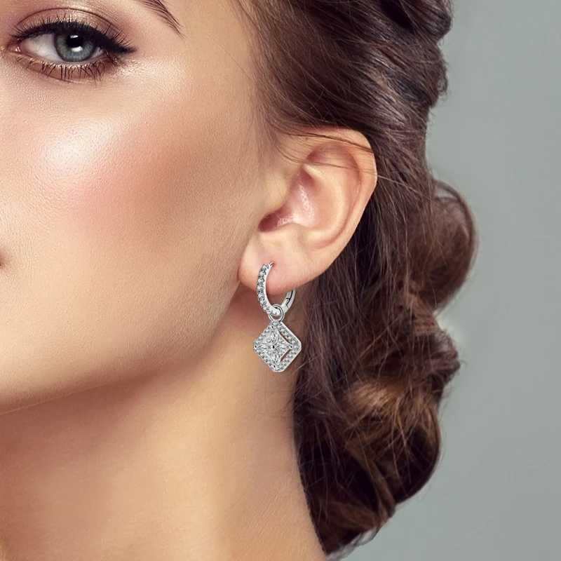 925 Sterling Silver Earrings Women Sparkling White Zirconia Drop Earring For Anniversary Wedding Jewelry Gifts K251209 H260129