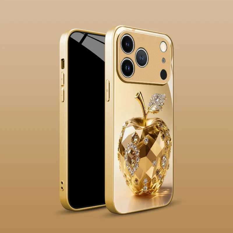 Luxury Jewel For Pattern Gold Metallic Paint Phone Case For iPhone 17 16 15 14 13 12 11 Pro Max Plus 17Air 16E Cover C251209