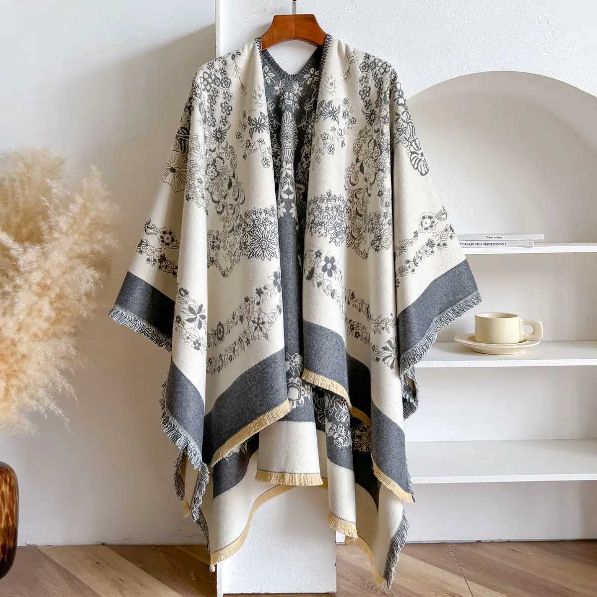 Luxury Luxury Brand Imitation Cashmere Women Two-sided Square Scarf Winter Warm Shawl Bandana Pashmina Female Foulard Thick Blanket Y251208