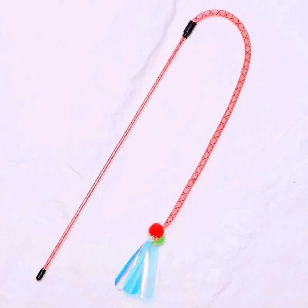 2pcs/3pcs Cat Toys Tassel Cats Teaser Stick Interactive Cat Toy with Bell Colorful Ball Cats Toy Elastic Mesh Kitten Toys M251209
