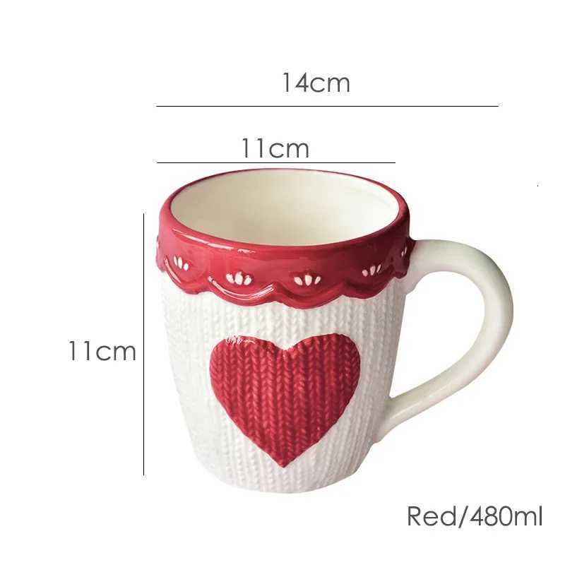 Creative Fashionable Cute Knitted -shaped g High Aesthetic Ceramic Water Cup Coffee Cup Breakfast Milk Cup Large Capacity H251209