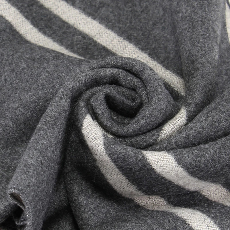 Luxury Scarf For Men Thick Neckerchief Cashmere Wool Shawl Silk Scarf Winter Warm Business Tassels Muffler Scarves Long Wrap 251204