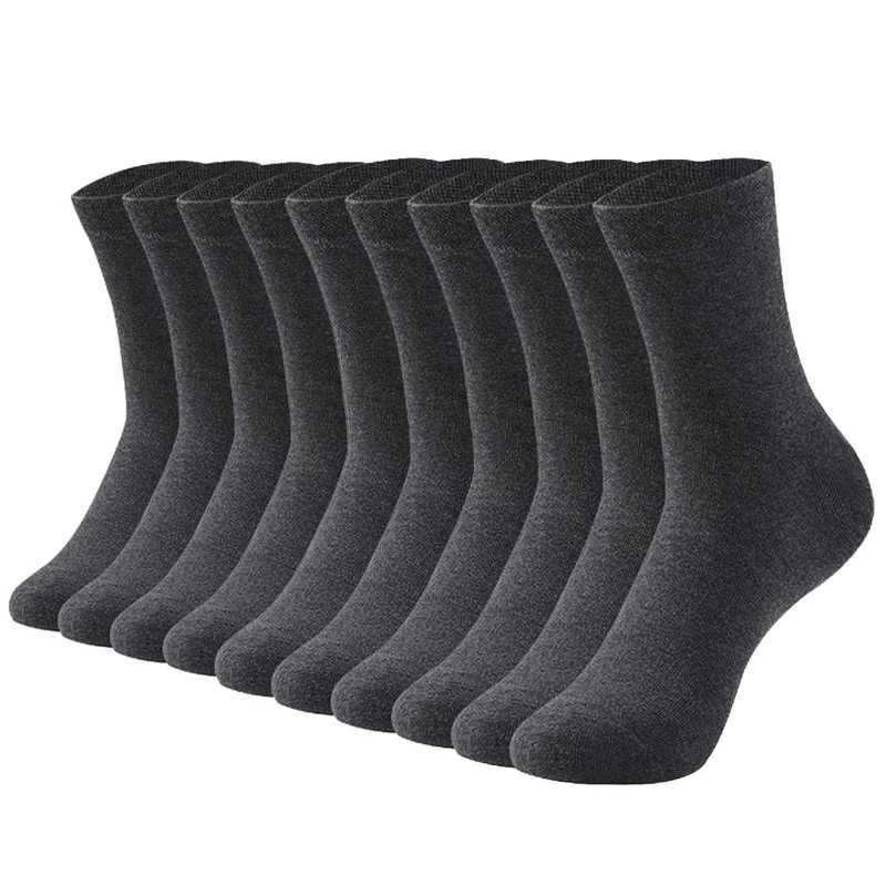 10 pairs New business mens cotton socks Odorless casual sports deodorant Breathable socks Soft and breathable black stockingsT251209