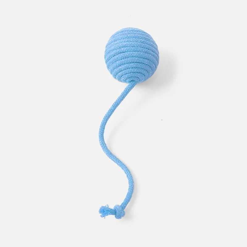 2pcs Cat Toys Interaction Cat Teasing Balls Pet Grinding Knots Bite Resistant Toy Cat and Dog Cotton Rope Ball Toys Pet Supplies M251209