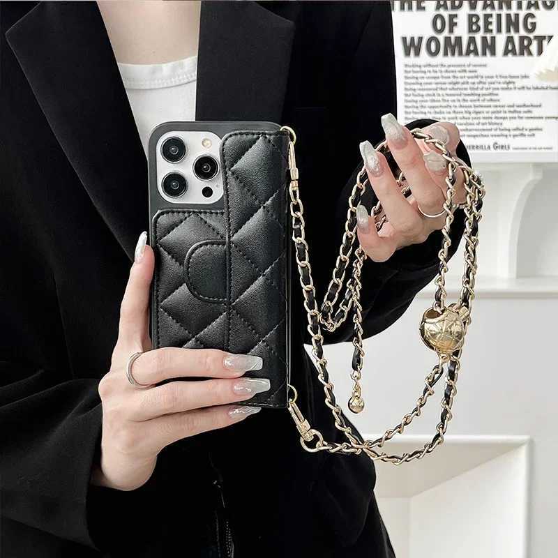 Crossbody Adjustable Lanyard Phone Case for IPhone 15 14 13 12 11 16 Pro Max Wallet Card Slot Holder Leather Cover no C251209