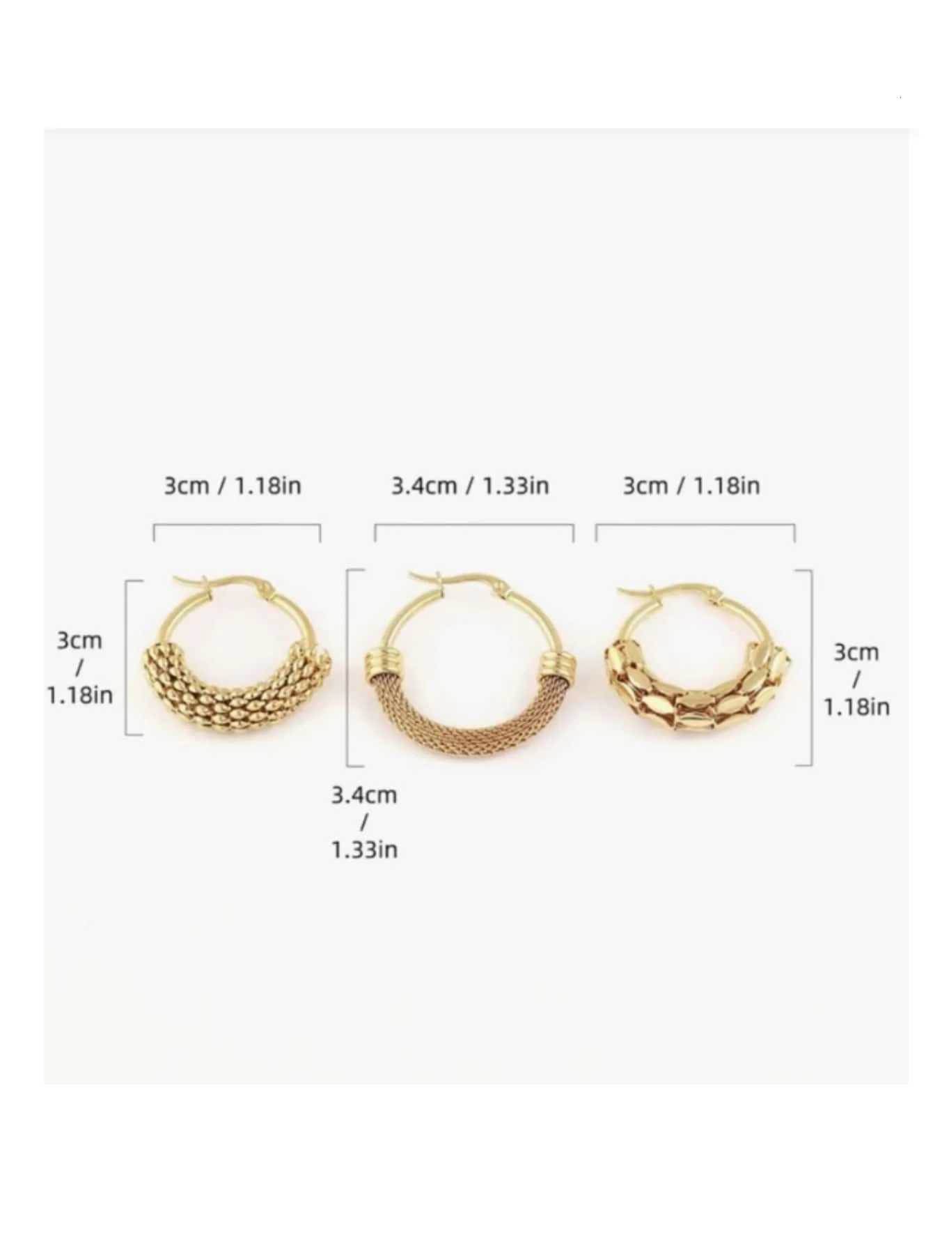 18K Gold for Unique Large Hoops Earring Thick Hoop Chunky Earrings For Women Elegant Gifts K251209 H260202