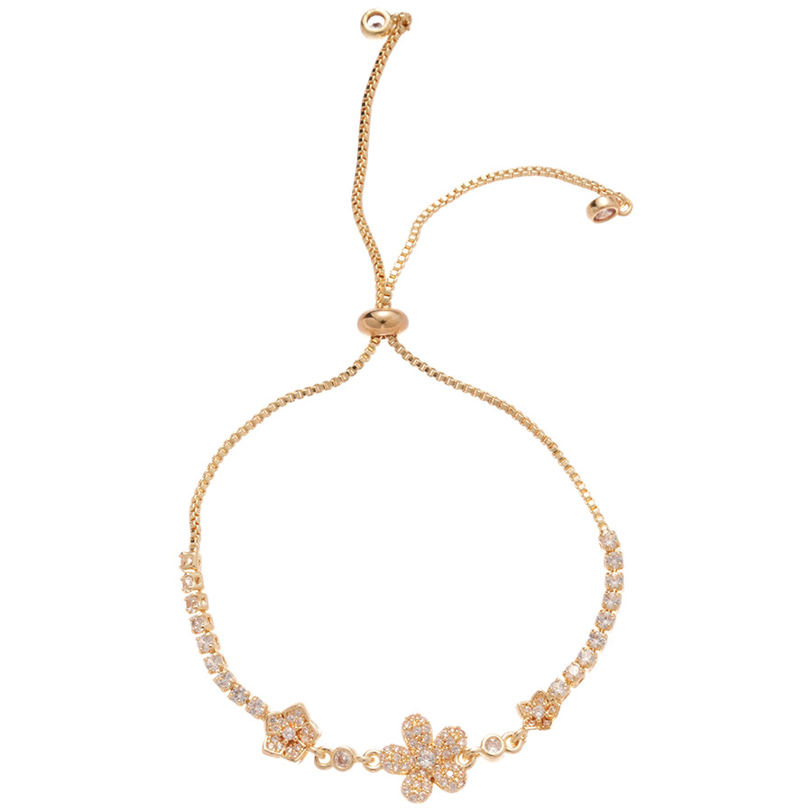 Super Sparkling Zircon Flower Pull French Court Style Versatile Bracelet Exquisite Light Luxury High-end Feel Women's Jewelry - view 9