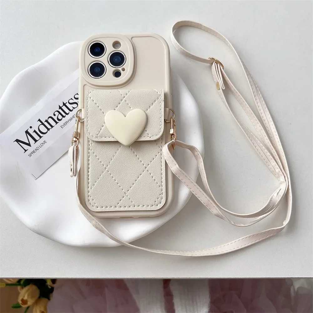 Cute Lanyard Crossbody Necklace Strap Card Holder Phone Case for IPhone 17 Air 16 15 14 Plus 13 12 11 Pro Max X XR Cover C251209